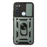 Xiaomi Redmi Note 8 Kılıf Pars Lens Yüzüklü Silikon - Yeşil