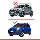 Fiat Panda Cross 2014 ve Sonrası ile Uyumlu FLY Model Ara Atkı Tavan Barı Gri 2 Adet