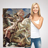 Ruggiero ve Angelica Kurtuluş Eseri Dekoratif Duvar Tablosu-6139