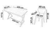 Lifema 4 Kişilik Çam Mutfak Masa Sandalye Takımı 120 X 70 Cm