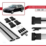 Alfa Romeo 159 (T939) SW 2006-2011 Arası ile Uyumlu FLY Model Ara Atkı Tavan Barı Gri 2 Adet