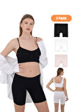 Mikro Fiber Kadın Uzun Boxer 3'lü Özel Paket - S/m, L/xl