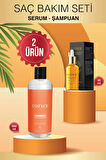 Cozyce Saç Bakım Serumu 30 ml Argan & Keratinli Tuzsuz Şampuan Ince Telli Kuru Saçlar Için 500 ml
