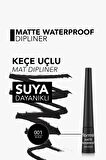 Flormar Suya Dayanıklı Mat Dipliner (SİYAH) - Waterproof Dipliner - 001 Black - 8690604536481