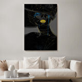 Sürreal Siyah Kadın Dekoratif Duvar Tablosu-6151