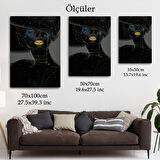 Sürreal Siyah Kadın Dekoratif Duvar Tablosu-6151