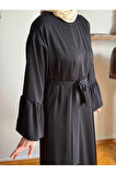 Fırfırlı Ikili Takım Abaya 5038 siyah | FENDEL