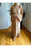 Fırfırlı Ikili Takım Abaya 5038 camel | FENDEL