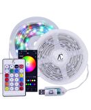 10 Metre RGB Şerit Led - Kumanda ve Mobil Aplikasyon Kontrol- Su Geçirmez / Sese Duyarlı