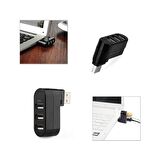 3 Port 180 Dirsek Usb Hub Çoğaltıcı Çoklayıcı Usb 2.0 Çoklama