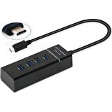 USB Type C To 4 Port USB 3.0 Çevirici Hub Çoklayıcı Type-C