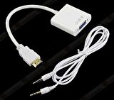 HDMI TO VGA SES AKTARIM DAHİL - HDMI TO VGA ÇEVİRİCİ DÖNÜŞTÜRÜCÜ