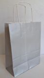 KRAFT KAĞIT ÇANTA GÜMÜŞ 25CM X 30CM - 1 ADET