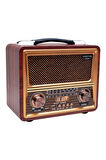 Bluetooth Hoparlör Nostaljik Radyo Sd/usb/fm Şarjlı Radyo Mp3 Çalar