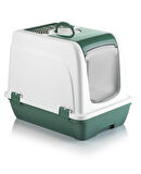 Orta Boy Çekmeceli Kapalı Kedi Tualeti Kürek Hediyeli 47 x 23,5 x 55cm