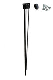 Metal Firkete Ayak 42 Cm 4'lü Set Kaşıklık Orta Sehpa Zigon Kütük Ayak