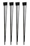 Metal Firkete Ayak 50 Cm 4'lü Set Kaşıklık Orta Sehpa Zigon Kütük Ayak