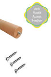 3 Adet Lüks 70 Cm Ahşap Ham Masa Ayağı Çap: 4,2 Cm Hobi Dıy (VİDA VE APARATLARIYLA BİRLİKTE)