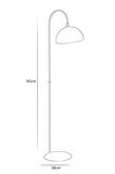Lambader Eskitme Metal Gövde Modern Tasarım Ayarlanabilir Başlık Yerden Dekoratif Aydınlatma 160 cm