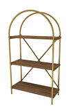 Beyaz-Çam 3 Raflı Çok Amaçlı Dekoratif Metal Kitaplık Dolap Salon Banyo Ofis 100x52x25 cm