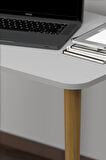 60x90 Cm Çalışma Bilgisayar Ofis Ders Yemek Masası Istanbul Desenli Metal Aparat 75 Cm Ahşap Ayaklı
