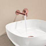 VitrA Origin A4258126 Ankastre Lavabo Bataryası, İki Rozetli, Sıva Üstü, Bakır