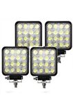 Off Road Sis Farı Sis Lambası 16 Led Kare 4'lü Paket Su Geçirmez