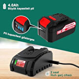 HYCHIKA BETTER TOOLS FOR BETTER LIFE 18V Akülü Darbeli Anahtar, 350Nm Darbeli Anahtar, Darbeli Sürücü Darbe Frekansı 4.0Ah Pil ile 3000IPM, 17/19 / 21mm için 3 Darbeli Soket, 10 / 13mm Mandrel, Tekerlek Cıvataları