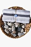 Tricolor %100 Pamuk Peştamal 3'lü Set Fuşya - Lacivert - Pudra 95x160 cm