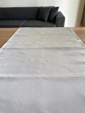 Silver Stripe Runner Gümüş 45x170 cm