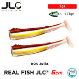 JLC Real Fish 6cm 2gr #04 Julia Silikon Kuyruk (2 Adet)
