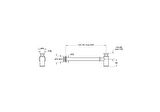 VitrA Liquid A45124 Uzun Lavabo Sifonu, T Tipi, Krom