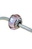 Dairesel Pembe Murano Charm