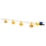 TavPet Civcivler İçin Nipel Suluk Sistemi 80 cm 4 Nipelli Küçük Yaylı Çanaklı
