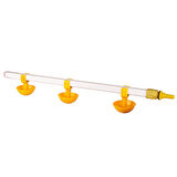 TavPet Civcivler İçin Eko Nipel Suluk Sistemi 60 Cm 3 Nipelli Küçük Yaylı Çanaklı