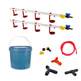 TavPet Nipel Tavuk Suluğu 20 Lt Depolu Askılı Çanaklı (Set/14)