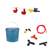 TavPet Nipel Tavuk Suluğu 20 Lt Depolu Dilli Çanaklı (Set/5)