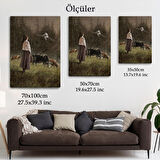 Süpürgeli Cadıya Özenen Kız Dekoratif Duvar Tablosu -6185