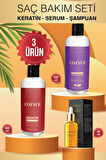 Cozyce Brezilya Fönü Keratin 500ml Argan Saç Serumu30ml Biotin & Collagen Tuzsuz Şampuan 500 ml