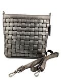 Hasır Örgü Ön Yüzey Çapraz Askılı  Saten İç Astarlı Orta Bölmeli Mükemmel İşçilik Yüksek Kalite Kadın Çanta
