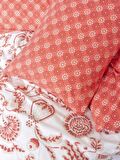 Cotton Box Flanel Nevresim Takımı Çift Kişilik Flowerland Kırmızı