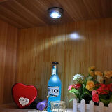 By Nevser® Kablosuz Spot Pilli Dokunmatik Led Lamba 3 Ledli Dolap Lambası