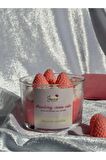 Strawberry Kırmızı Vanilya Kokulu Hediyelik Aromaterapi Mum Sevgiliye Tütsü Arınma Akış