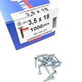 Wax Sunta Vidası 3.5X18 (1000 Adet)