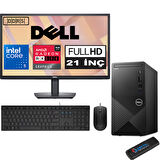 Dell Vostro 3030 mt Intel Core I5 12400 96GB Ddr5 256GB SSD 21.5" Fhd Ubuntu Amd RX550-4GB Masaüstü Bilgisayar 21N3030I5RX550U01 + Zetta USB Bellek