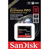 Sandisk Extreme Pro 32 GB 4K CF Compact Flash Hafıza Kartı (160mb/s)