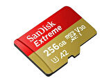SanDisk Extreme 256GB 190/130MB/s microSDXC A2 V30 Aksiyon Kamera Drone Hafıza Kartı SDSQXAV-256G-GN6MN