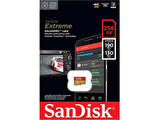 SanDisk Extreme 256GB 190/130MB/s microSDXC A2 V30 Aksiyon Kamera Drone Hafıza Kartı SDSQXAV-256G-GN6MN