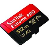 Sandisk Extreme Pro 512GB 200/140MB/S Microsd V30 Hafıza Kartı SDSQXCD-512G