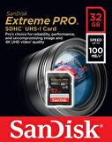 SanDisk Extreme Pro 32GB 100/90MB/s SDHC V30 UHS-I U3 Hafıza Kartı SDSDXXO-032G-GN4IN